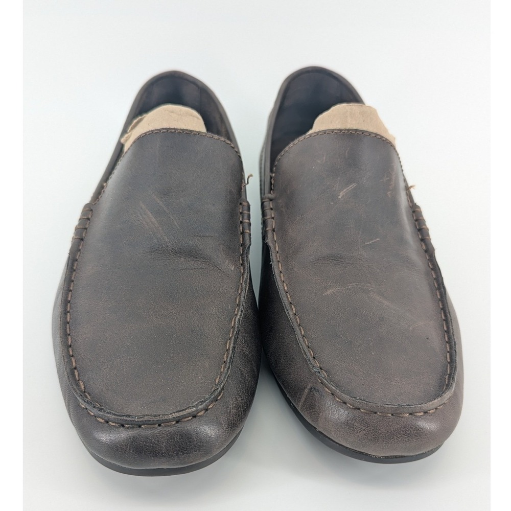 Born Mens H38283 VCJE20 Dark Brown Leather Driving Loafers Size 10M
